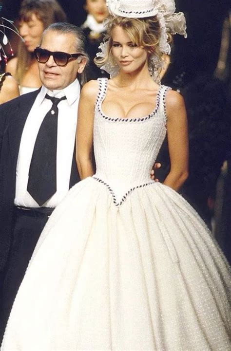 claudia schiffer chanel bride